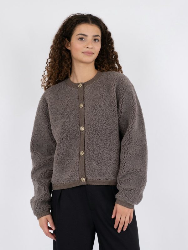 Limo fluffy knit cardigan