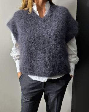 Lollo V-ringad mohair väst