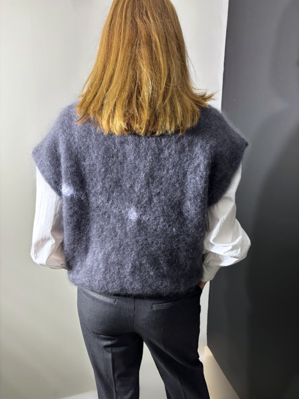 Lollo V-ringad mohair väst - Bild 2
