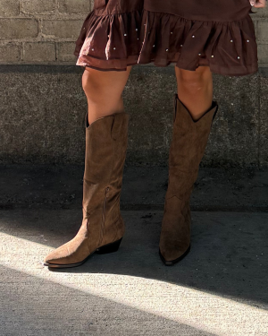 Emma Suede Cowboy Boots