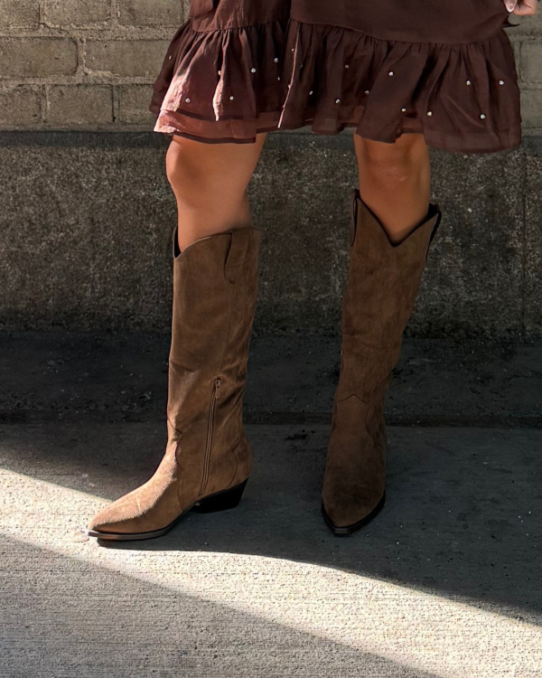 Emma Suede Cowboy Boots