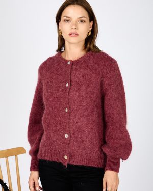 Leila mohair knit cardigan