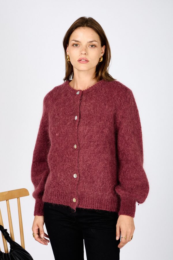 Leila mohair knit cardigan
