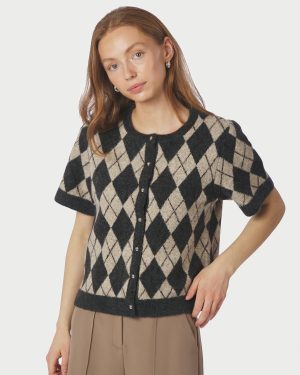 Allestar Check Knit Cardigan