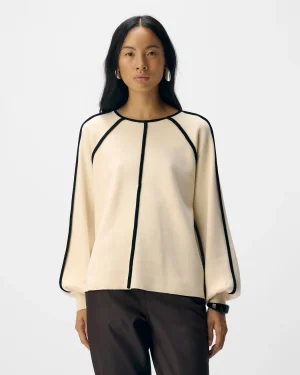 OBJREYNARD LS LO CONTRAST  PULLOVER