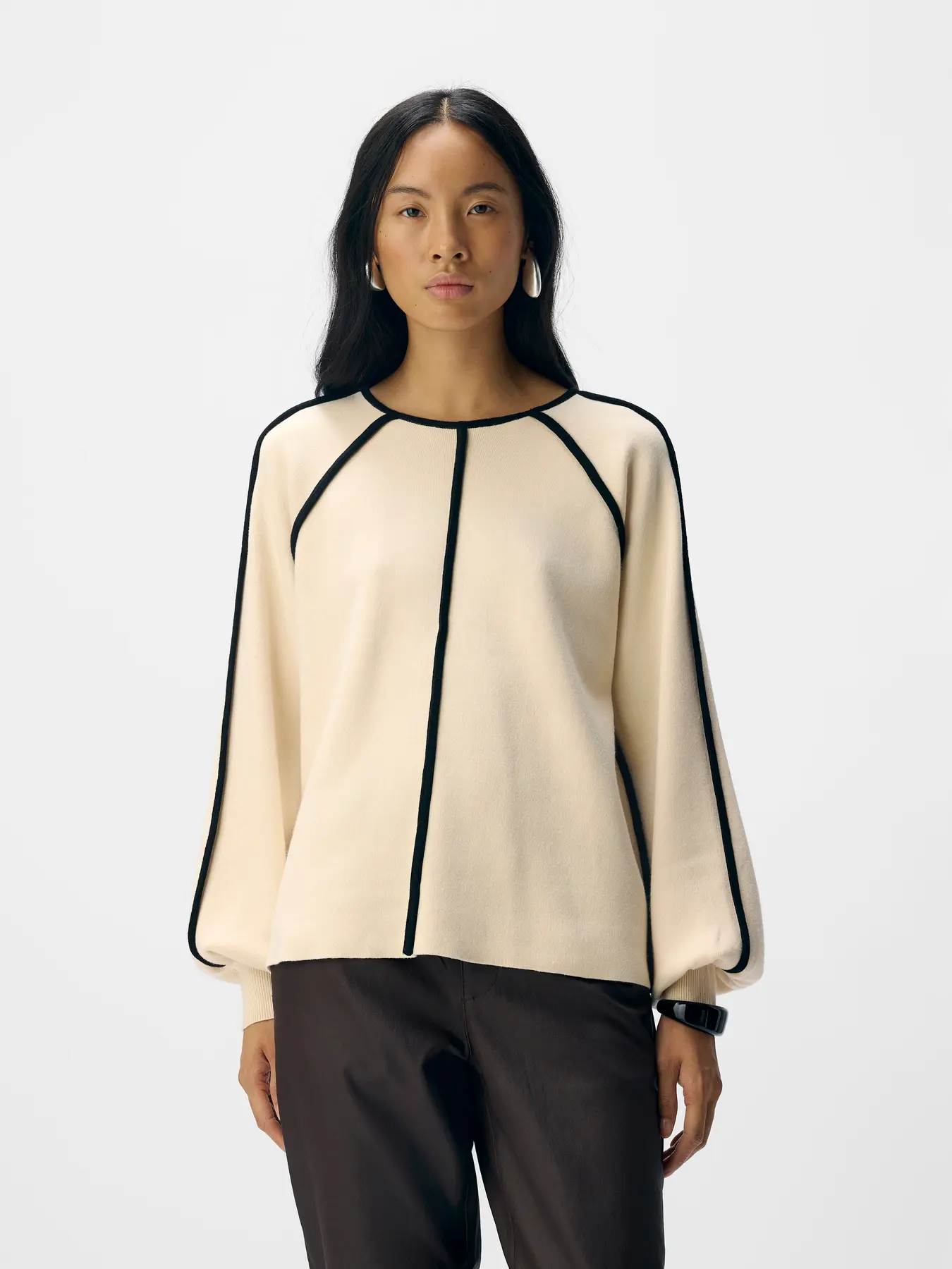 OBJREYNARD LS LO CONTRAST  PULLOVER