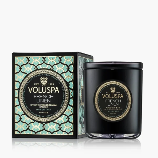 Boxed Candle 60h French Linen