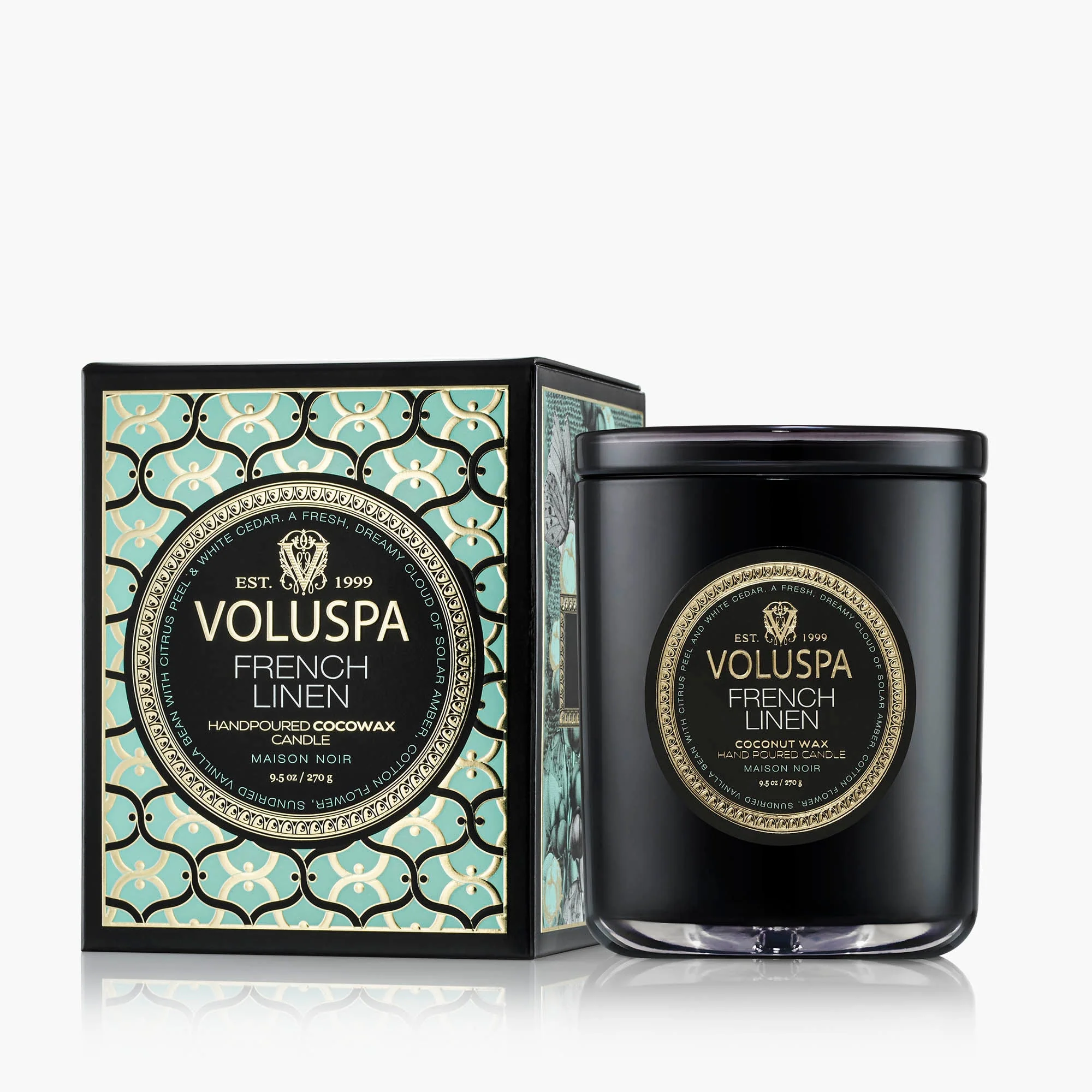 Boxed Candle 60h French Linen