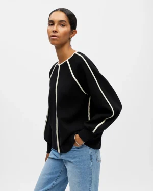 OBJREYNARD LS LO CONTRAST  PULLOVER