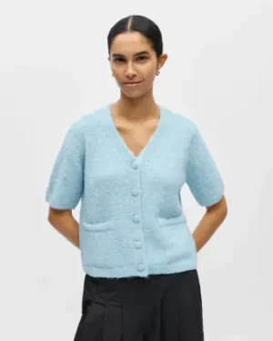 OBJSAGGIA RE SS V-NECK KNIT CARDIGAN DIV