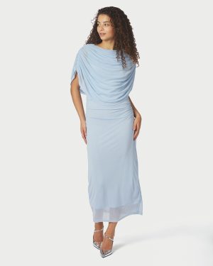 Tottuna Long Drapy Mesh Dress