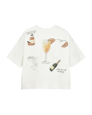 CMMUSE - T-SHIRT IN WHITE AND YELLOW