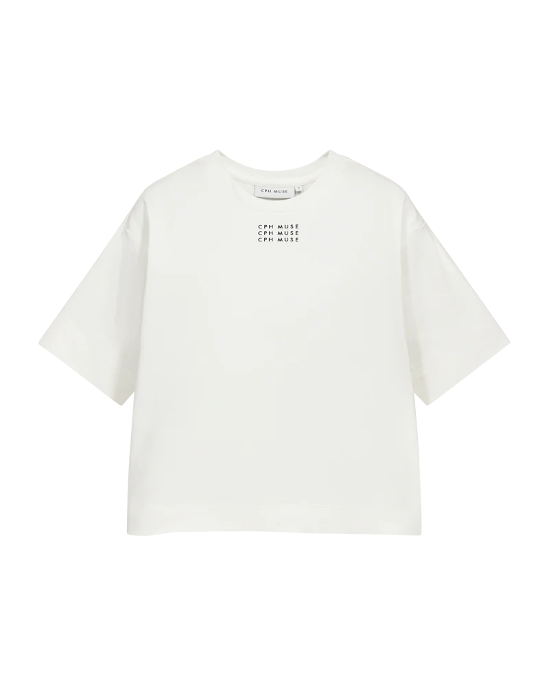 CMMUSE - T-SHIRT IN WHITE AND YELLOW - Bild 3